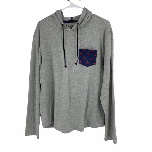 Womans Hoodie Top Lounge Brooklyn Cloth Large 9942 Gray Pocket Drawstring - Picture 1 of 5